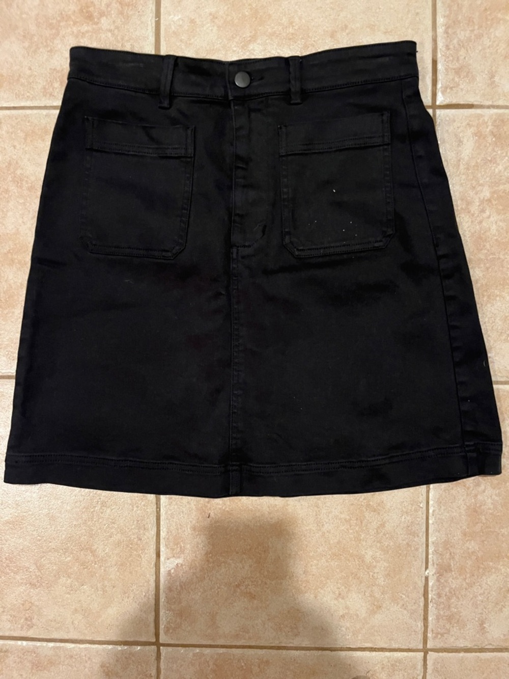 Everlane Black A-Line Mini Skirt